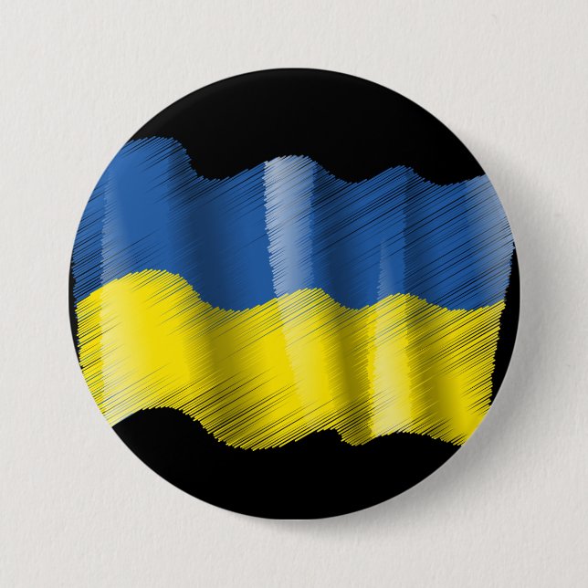 Stehen Sie mit der Ukraine!! Button (Vorderseite)