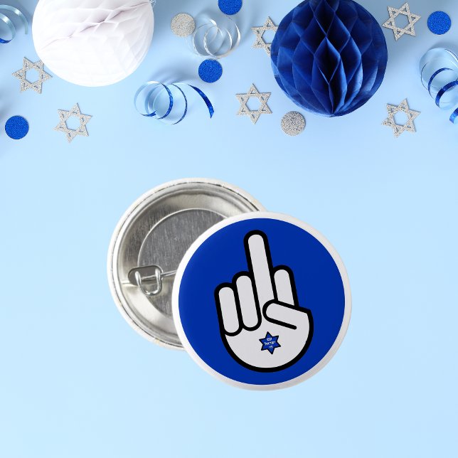 Stehen Sie mit Israel, Middle Finger Hamsa Button (Von Creator hochgeladen)