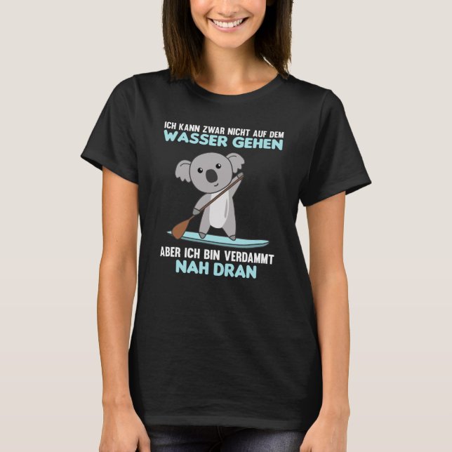 Stehen Sie mit Koala-Funny Paddle auf. T-Shirt (Vorderseite)