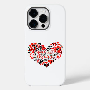Stehen Sie mit ukrainischer Schrift und Herz Case-Mate iPhone 14 Pro Hülle