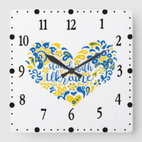 Stehen Sie mit ukrainischer Schrift und Herz