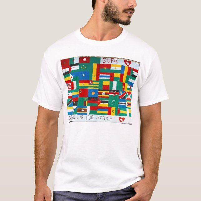 Stehen Sie oben für Afrika T-Shirt (Vorderseite)