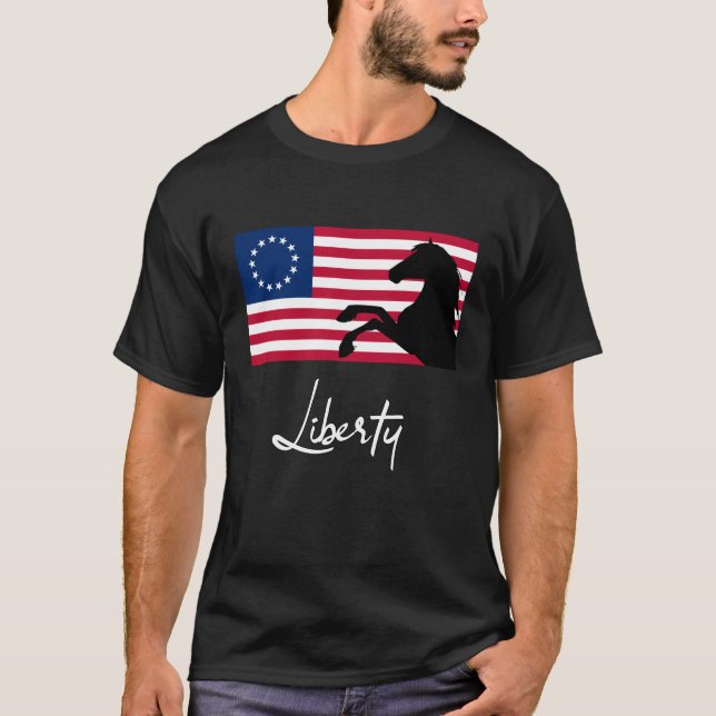 Stehen Sie oben für Betsy Ross T-Shirt (Vorderseite)