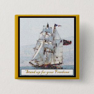 Stehen Sie oben für Ihre Freiheiten Button