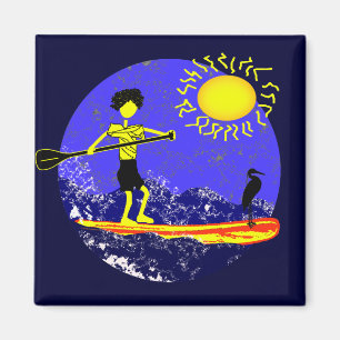 Stehen Sie oben Paddel-Entwurf Magnet