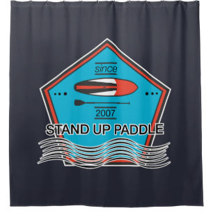 Stehen Sie oben Paddel-Plakat Duschvorhang