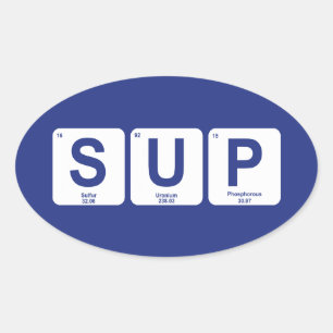 Stehen Sie oben Paddleboarding Ovaler Aufkleber