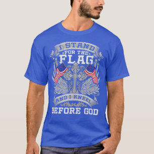 Stehen Sie vor Gott für den Flaggenknien T-Shirt