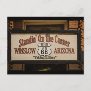 Stehend an der Ecke in Winslow, AZ. Postkarte