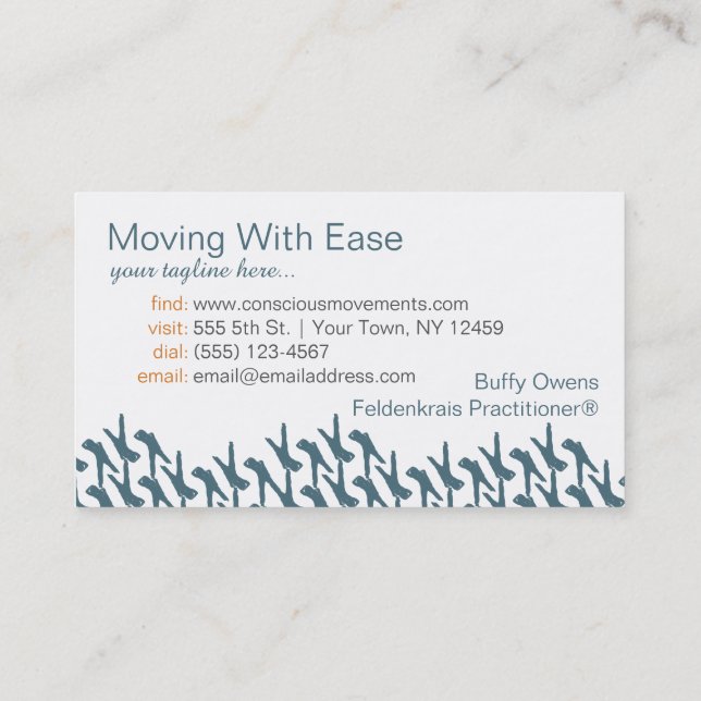 Stehend auf Wiederholungs-Geschäfts-Karten Visitenkarte (Rückseite)