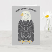 Stehend Bald Eagle Illustration Personalisiert