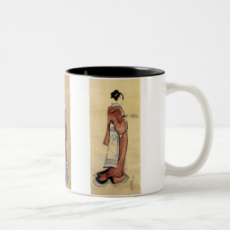 Stehend Geisha Zweifarbige Tasse