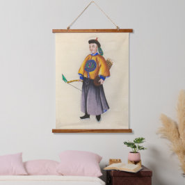 Stehend Hunter-Tapestry Wandteppich Mit Holzrahmen
