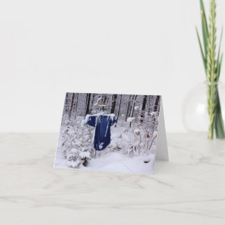 stehend im Schnee... Feiertagskarte