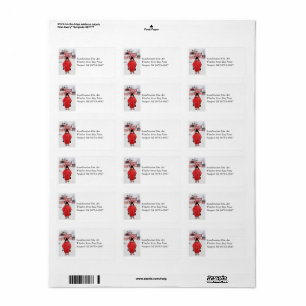 Stehend im Winterschnee Adressaufkleber