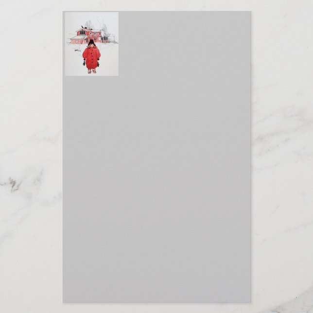 Stehend im Winterschnee Briefpapier (Vorderseite)