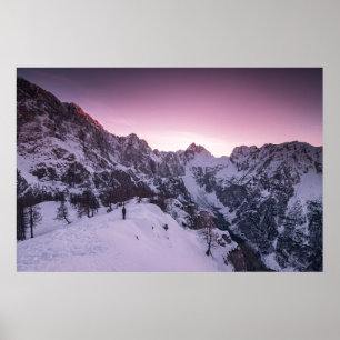 Stehend im Winterwunderland Poster