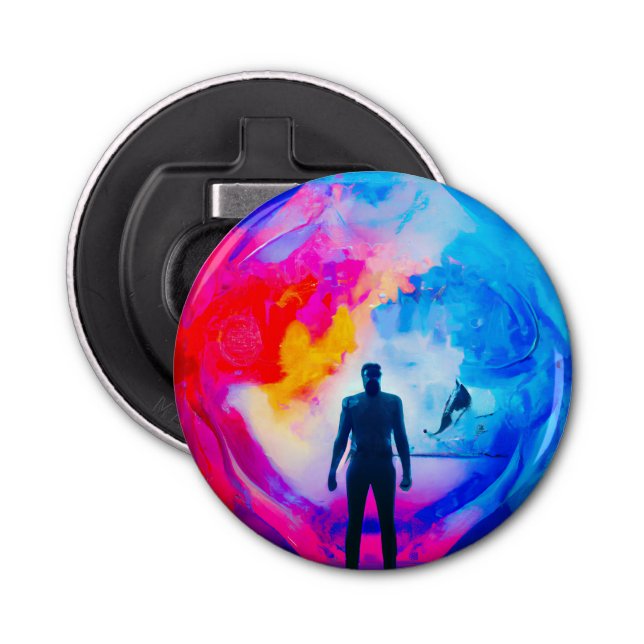 Stehend in Farben Flaschenöffner (Vorderseite)