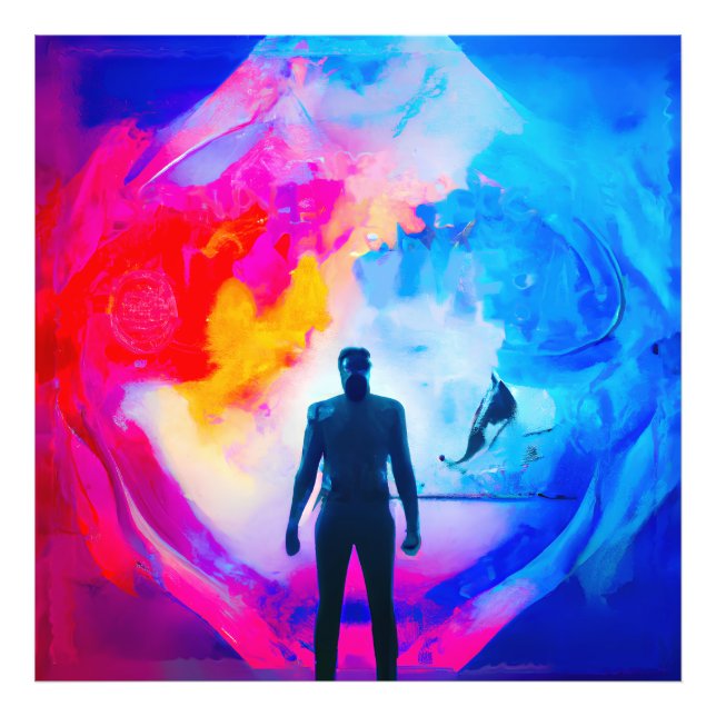 Stehend in Farben Fotodruck (Vorne)