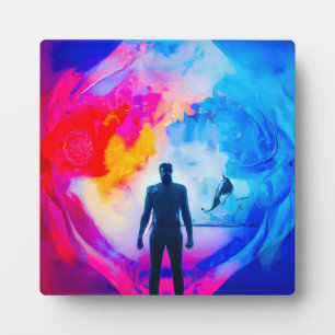 Stehend in Farben Fotoplatte