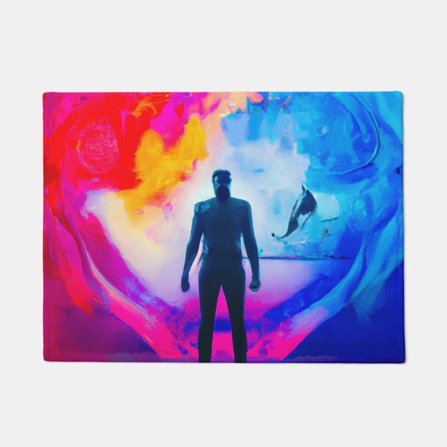 Stehend in Farben Fußmatte (Vorderseite)