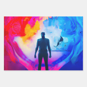 Stehend in Farben Geschenkpapier Set