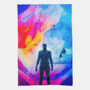 Stehend in Farben Geschirrtuch