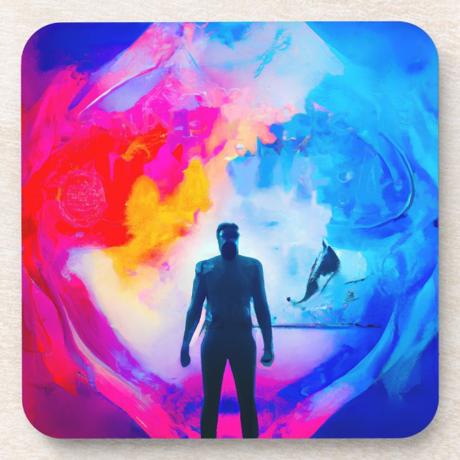 Stehend in Farben Getränkeuntersetzer (Vorderseite)