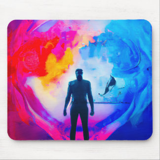 Stehend in Farben Mousepad
