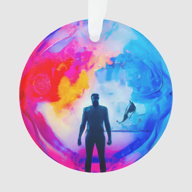 Stehend in Farben Ornament (Vorderseite)