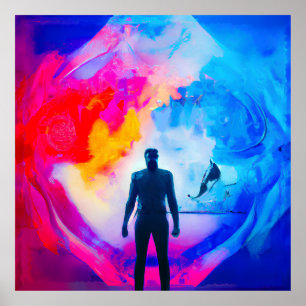 Stehend in Farben Poster