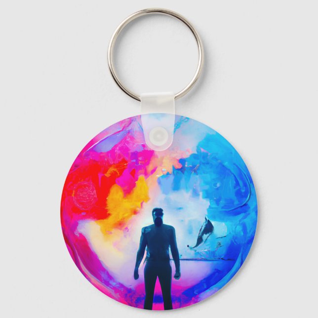 Stehend in Farben Schlüsselanhänger (Vorderseite)