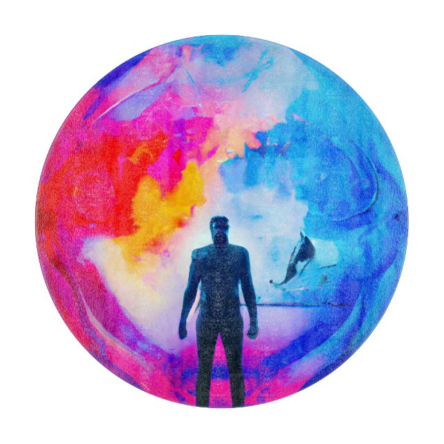 Stehend in Farben Schneidebrett (Vorderseite)