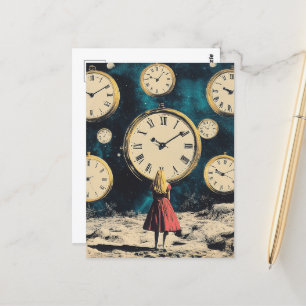 Stehend in Time Surreal Postkarte