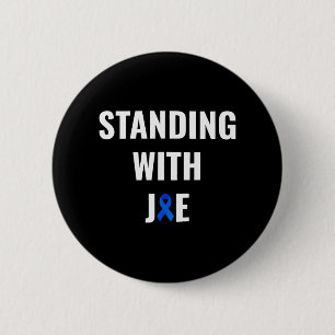 Stehend mit Joe Prostate Cancer Awareness Ribbon Button