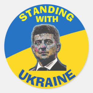 STEHEND MIT UKRAINE Stickers