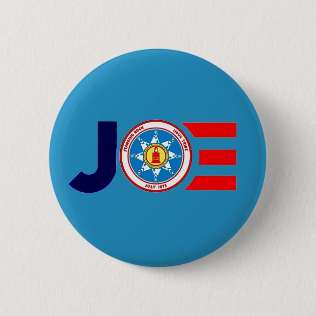 Stehend Rock Sioux für Joe 2020 Button (Vorderseite)
