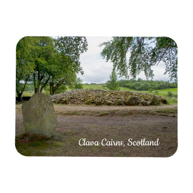 Stehend Stone in Clava Cairns, Schottland Magnet (Horizontal)