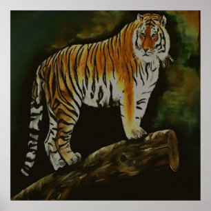Stehend Tiger Safari Poster