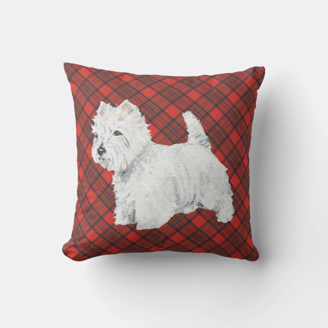 Stehend Westie Kissen (Vorderseite)