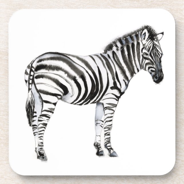 Stehend Zebra Getränkeuntersetzer (Vorderseite)