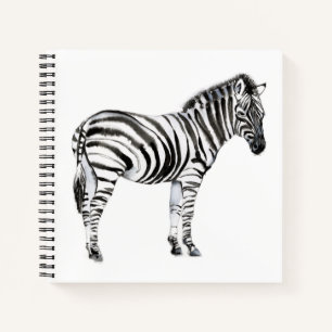 Stehend Zebra Notizbuch