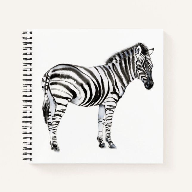 Stehend Zebra Notizbuch (Vorderseite)