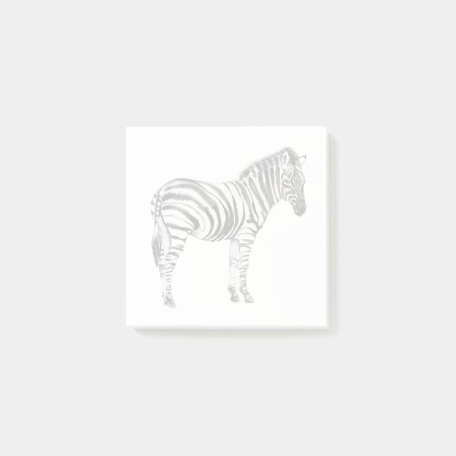 Stehend Zebra Post-it Klebezettel (Vorderseite)