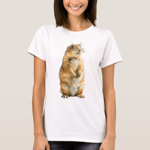 Stehende Alert-Präriehund-Illustration Frauen T-Shirt