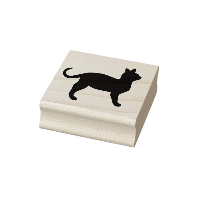 Stehende Cat Art Briefmarke Gummistempel (Stempel)
