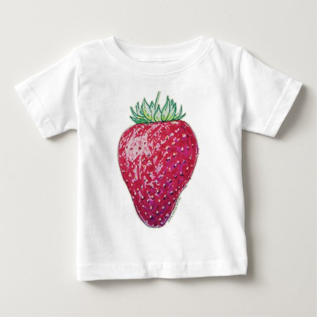 Stehende Erdbeere Baby T-shirt (Vorderseite)