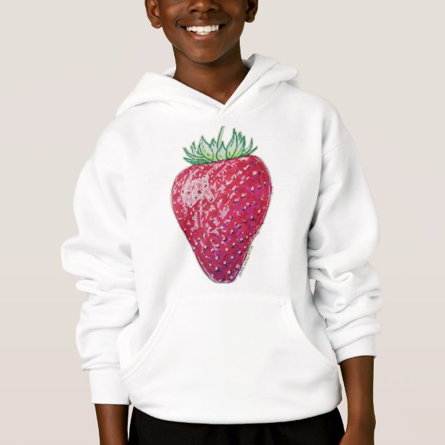Stehende Erdbeere Hoodie (Vorderseite)