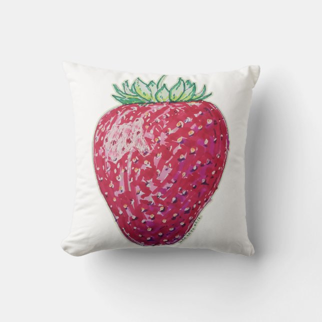 Stehende Erdbeere Kissen (Vorderseite)