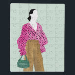 Stehende Fashion-Abbildung: Polka-Dot-Oberseite Puzzle<br><div class="desc">Stehende Abbildung II von Melissa Wang. | 140542GG</div>